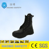 High Cut Genuine Leather PU Injection Steel Toe Safety Shoes