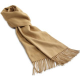 Fashion Cashmere Knitted Fringed Scarf in Plain Color (YKY4333-2)