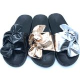 EVA Outsole Material Sandals Custom Slides Satin Upper