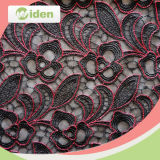 Red and Black Color Net Lace Embroidery Curtain Lace Fabric