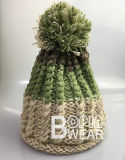 Custom POM Warm Women Hat Winter Knit Beanie Hat