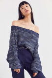 Oversized off The Shoulder Ribbed Sweater
