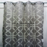 Jacquard Thin Black and White Window Curtain Fabric