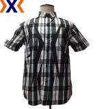 Young Man's Printed Shirt with CVC Y/D Plaid