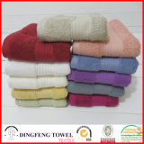 2016 Hot Sales 100% Organic Cotton Thick Jacquard Bath Towel with Satin Border Df-S366