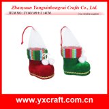 Christmas Decoration (ZY14Y149-1-2) Pleuche Velvet Fabric Christmas Shoe