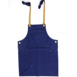 Promotional Christmas Blue Cotton Canvas Apron Customized for BBQ Cooking