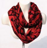 Women's Bamboo Printing Spring Autumn Summer Woven Beach Cover Shawl Scarf Loop Snood (SW127)