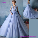 Gorgeous Beading Ball Gown with Jewel Court Train Tulle Formal Evening Dress