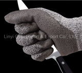 PU Coated Cut Resistant Work Glove with 13G Hppe Liner