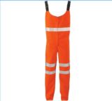High Quality Custom Reflective Orange Work Bib Trousers for Men