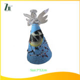 2016 New Year Glass Christmas Angels with Blue Skirt
