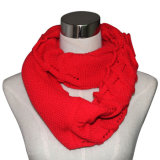 Ladies Acrylic Knitted Infinity Fashion Scarf (YKY4193-1)