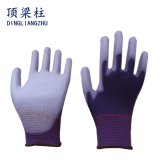 13G Polyester with PU Coated Safety Gloves for Electronic Industry
