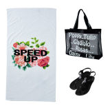 Customized 100% Cotton Beach Towel with Flower Print
