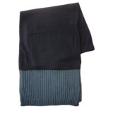 Mens Plain Knit Scarf with Rib Ends