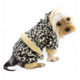 Custom Pet Dog Clothes with Leopard Fleece