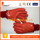Ddsafety 2017 Orange PVC Smooth/Sandy Finished Glove with Acrylic Boa Liner