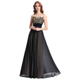 Black Basic Style Chiffon Dress