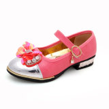 Mary Jane Wedding Party Pink Bow School Shoes for Girls