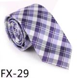 New Design Fashionable Silk/Polyester Check Tie Fx29