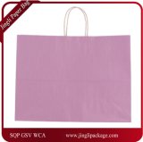 Kraft Pink Paper Handle Shopping Gift Merchandise Carry Retail Bag Paper Shopping Bag