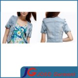 Light Blue Jeans Lightweight Skirt Short Jacket (JC4053)