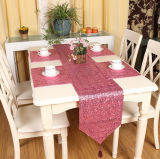 Sequin Embroidery Table Runner Embroidery Decorative Table Flag (JTR-44)