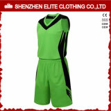 Hot Selling High Quality Fancy Green Basketball Sleeveless Jersey (ELTSJI-24)
