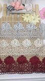 New Design 7cm Width Embroidery Water Soluable Lace Rose Trimming 100% Polyester Lace for Garments & Home Textiles & Curtains Accessory