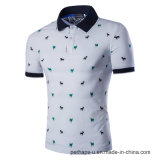 High-End Mens Cotton Pique Golf Polo Shirt with Sublimation Print