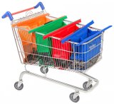 Custom Fabric Promotion Non-Woven Folding Supermarket Trolley Shopping Bag