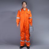 88%Cotton 12%Nylon Fire-Retardent Coverall with Reflective Tape (BLY1014)