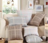 Pure Linen Cotton Plaid Sofa Chair Waist Pillow / Cushion Coat / Inner Core