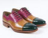 Colorful Genuine Leather Mens Flat Busines Shoes (NX 422)
