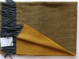 Cashemre Wool Thin Reversible Woven Brushed Shawl