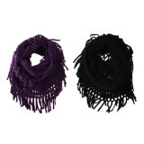 Ladies Soft Infinity Scarf with Fringes