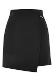 2017 New Designs Black Summer Girls Wrap Mini Skirt