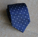 Classic Poly Woven Navy Dots Necktie for Men