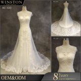 2017 New Fashion Mermaid Bridal Gown Cap Sleeve Lace Wedding Dress