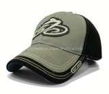 Contrast Stitching Raw Edge Applique Embroidery Racing Sports Cap (TRB070)
