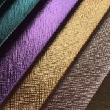 Shiny Saffiano PU Leather for Bags Making