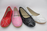 Slip on Flat PU Shoes with Fake Diamond for Children