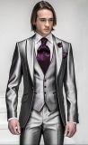 Silver Latest Design Coat Pant Men Suit