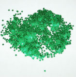 Wholesale Holiday Decoration Green Star Glitter