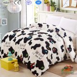 Cow Pattern Printing Super Warm Coral Fleece Duvet Cover