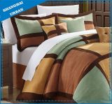 7PCS Microsuede Color Patchwork Design Comforter Bedding