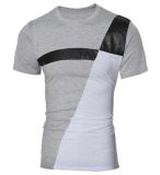 Design Patchwork T Shirts Short Sleeve Casual Cotton Tops