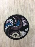 Garment Accessory Men's Handmade Embroidery Beading Round Patch
