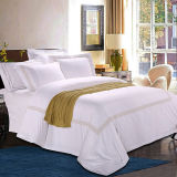 Luxury Plain White Poly/Cotton Embroidery Hotel Bed Linen Bedding Sets